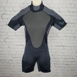 Aqualung Sport Black 3mm Quantum Stretch Shorty Springsuit Wetsuit Size 9/10